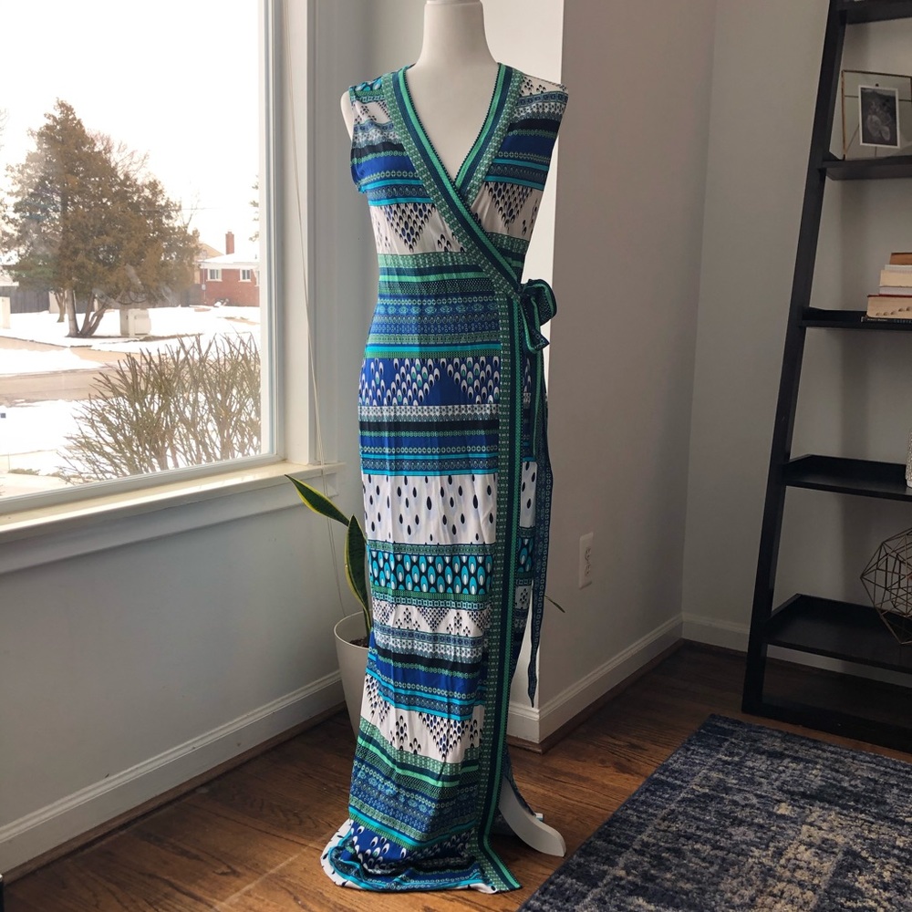 NWT- DVF Maxi Wrap Dress